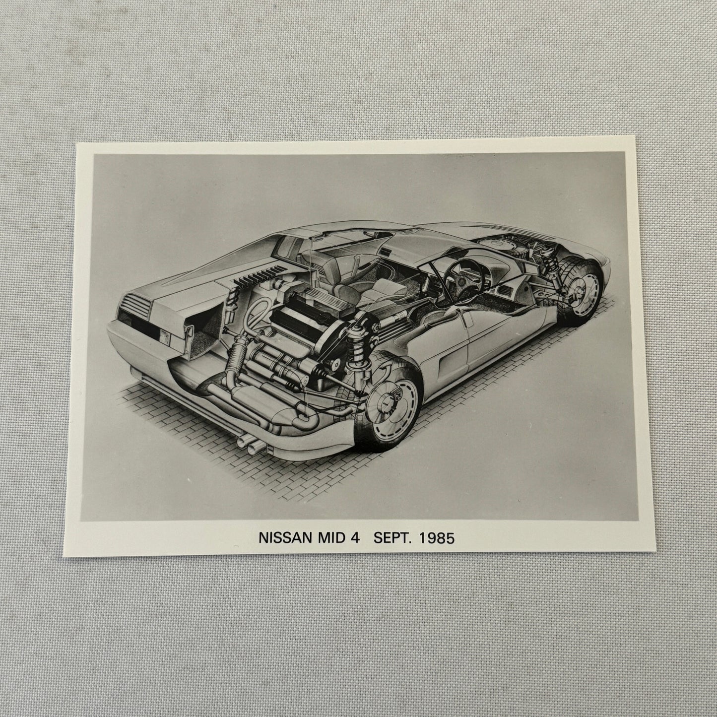 1985 Nissan Mid 4 Concept Car Press Kit Photos Brochure German Text