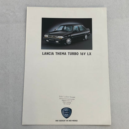 Lancia Thema Turbo 16V LX Car Sales Brochure Catalog German