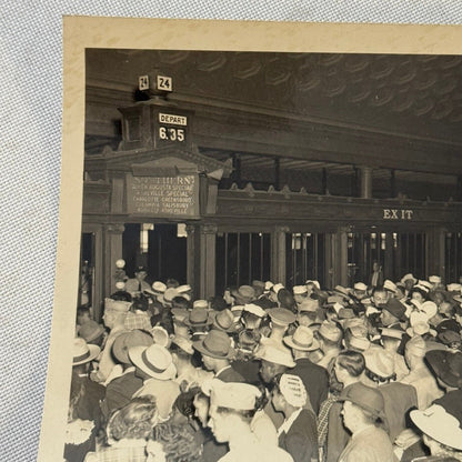 Vintage Railroad Station Photograph Washington DC Crowd Photo