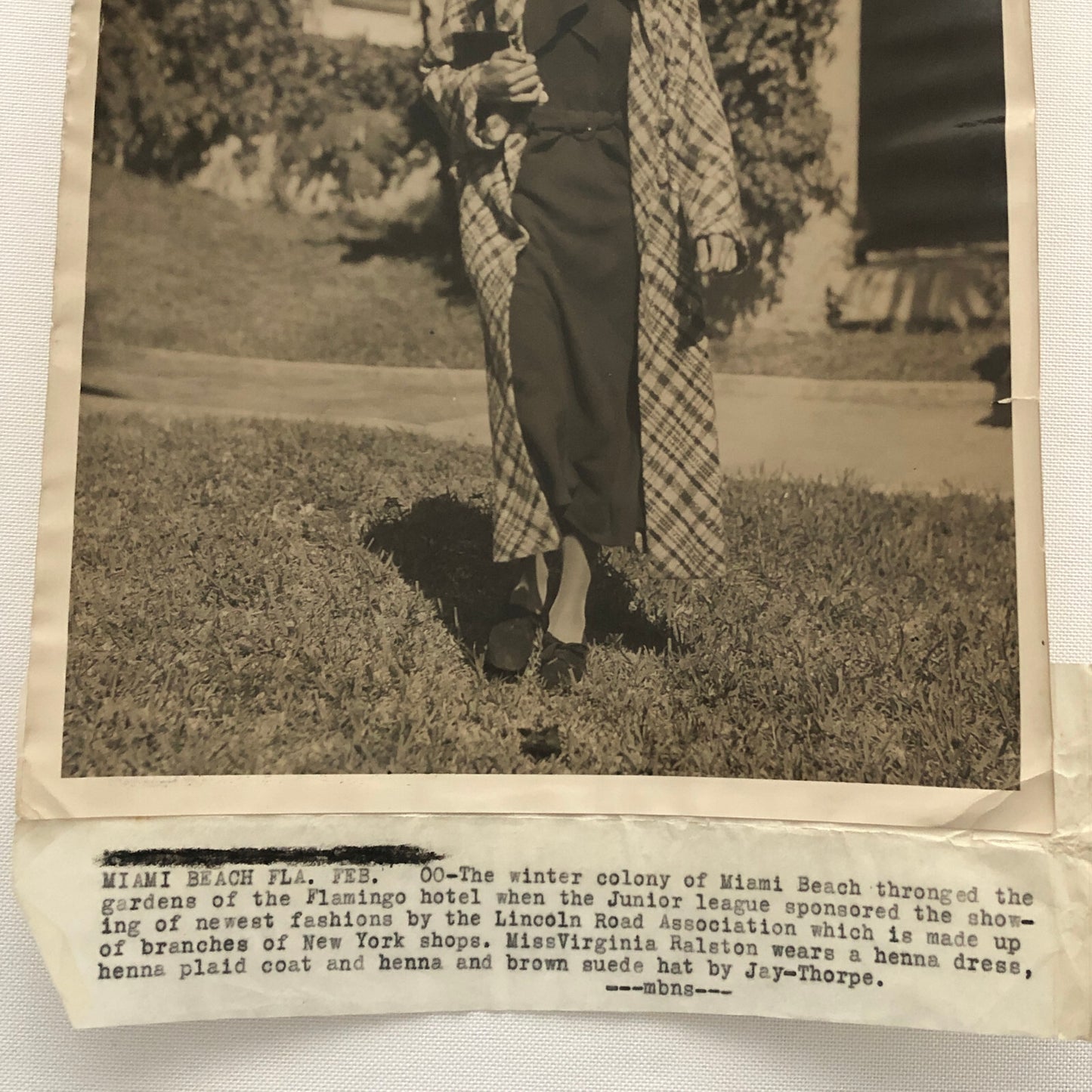 Press Photo Photograph Miami Beach Fashion Show Underwood and Underwood