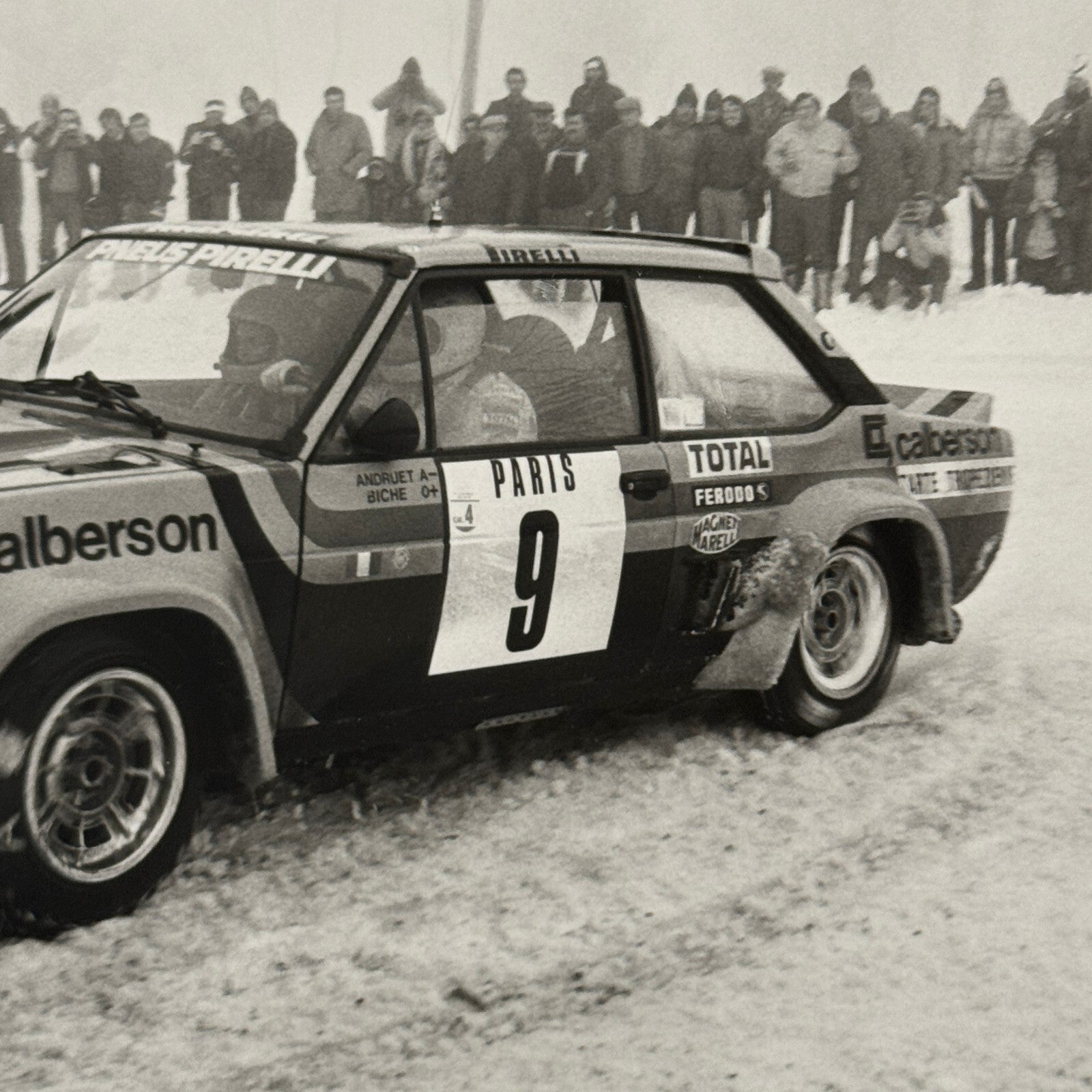 1980 Rallye Monte Carlo Press Photo Photograph DPPI Fiat 131 Abarth Car