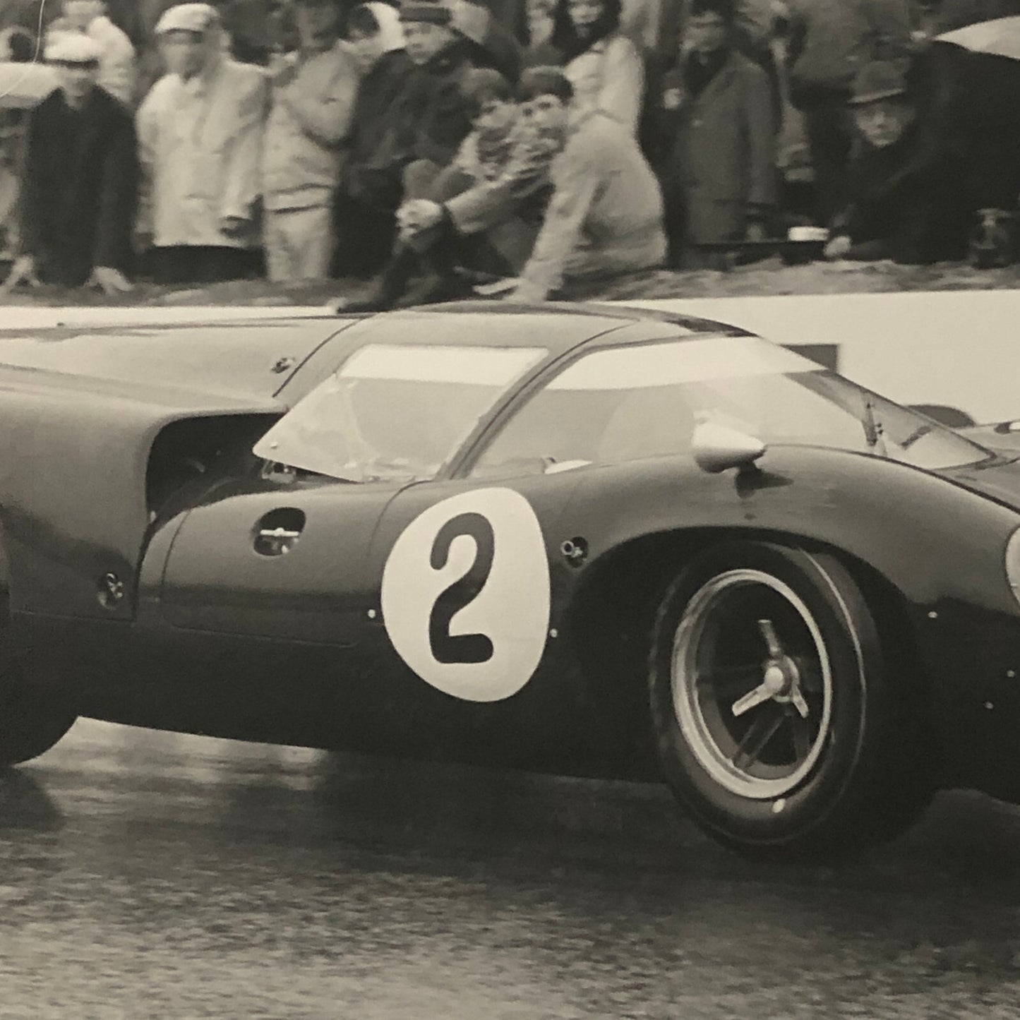 Vintage Racing Car Photo Photograph Print Car Number 2