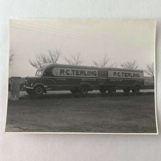 Vintage Photo Photograph of a Truck and Trailer - Denmark ? 