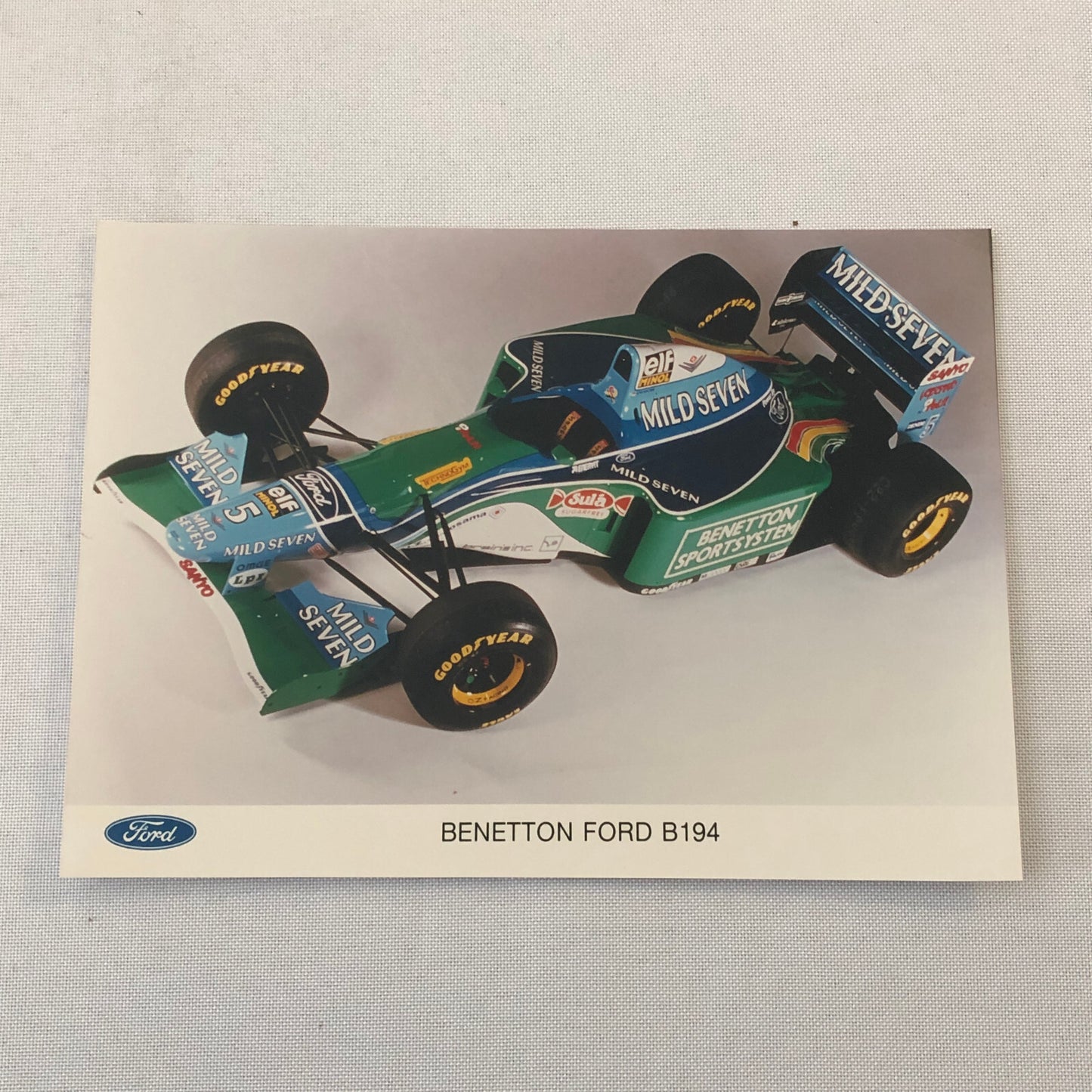 Benetton Ford B194 Racing Car Press Kit with Photos