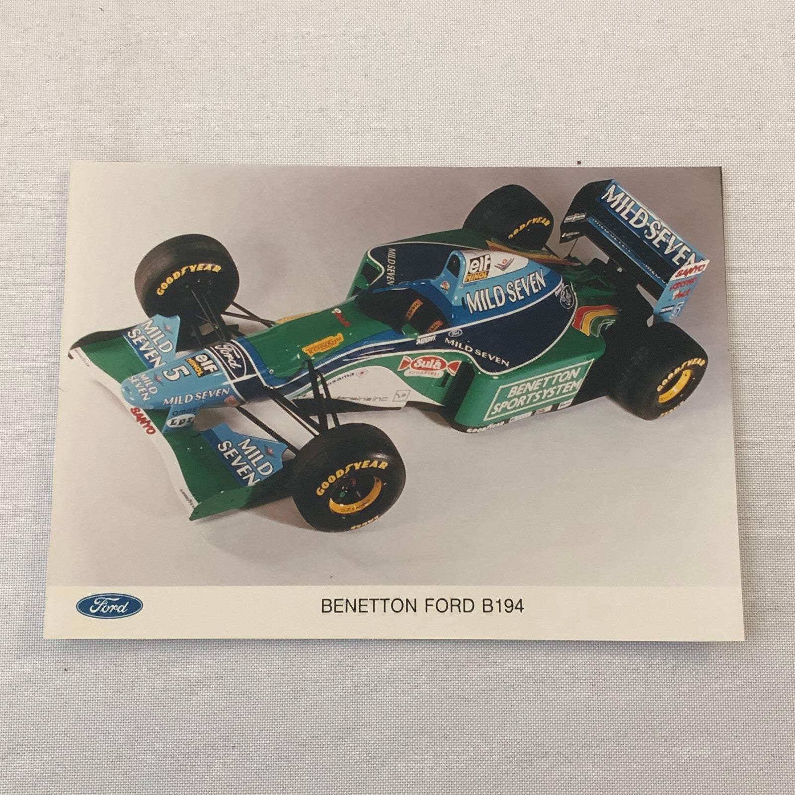 Benetton Ford B194 Racing Car Press Kit with Photos