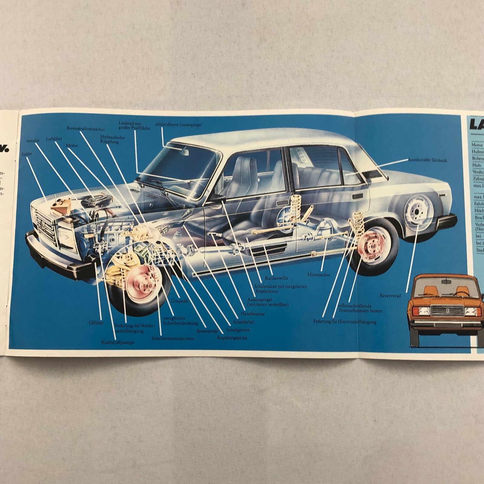 Lada 2107 Car Sales Brochure Catalog GERMAN Text European Market