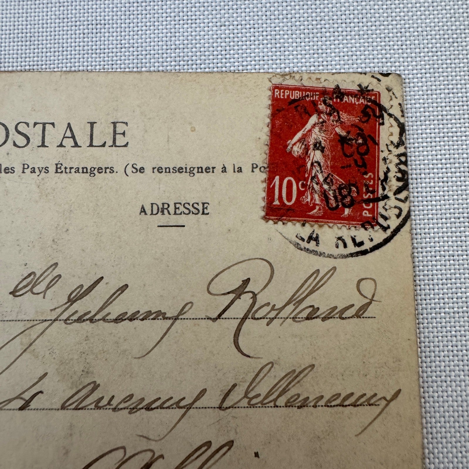 Vintage Zeppelin Airship Dirigible Postcard Post Card French Nulli Secundus