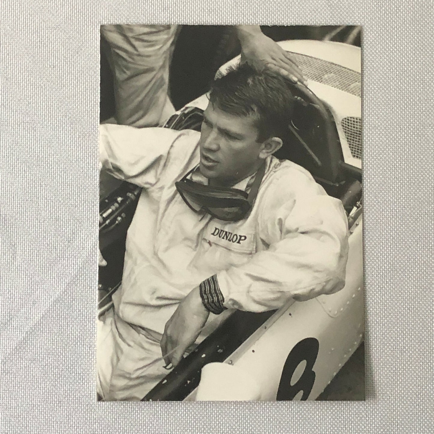 Vintage 1964 Ronnie Bucknum Honda Racing Driver Photo Photograph Print USA GP ? 