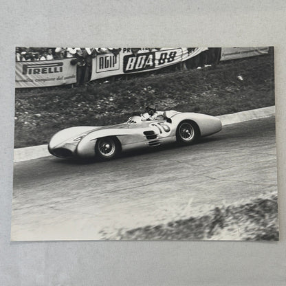 Mercedes Benz Racing Photo Photograph Print W196 Streamliner Car Stirling Moss