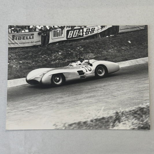 Mercedes Benz Racing Photo Photograph Print W196 Streamliner Car Stirling Moss