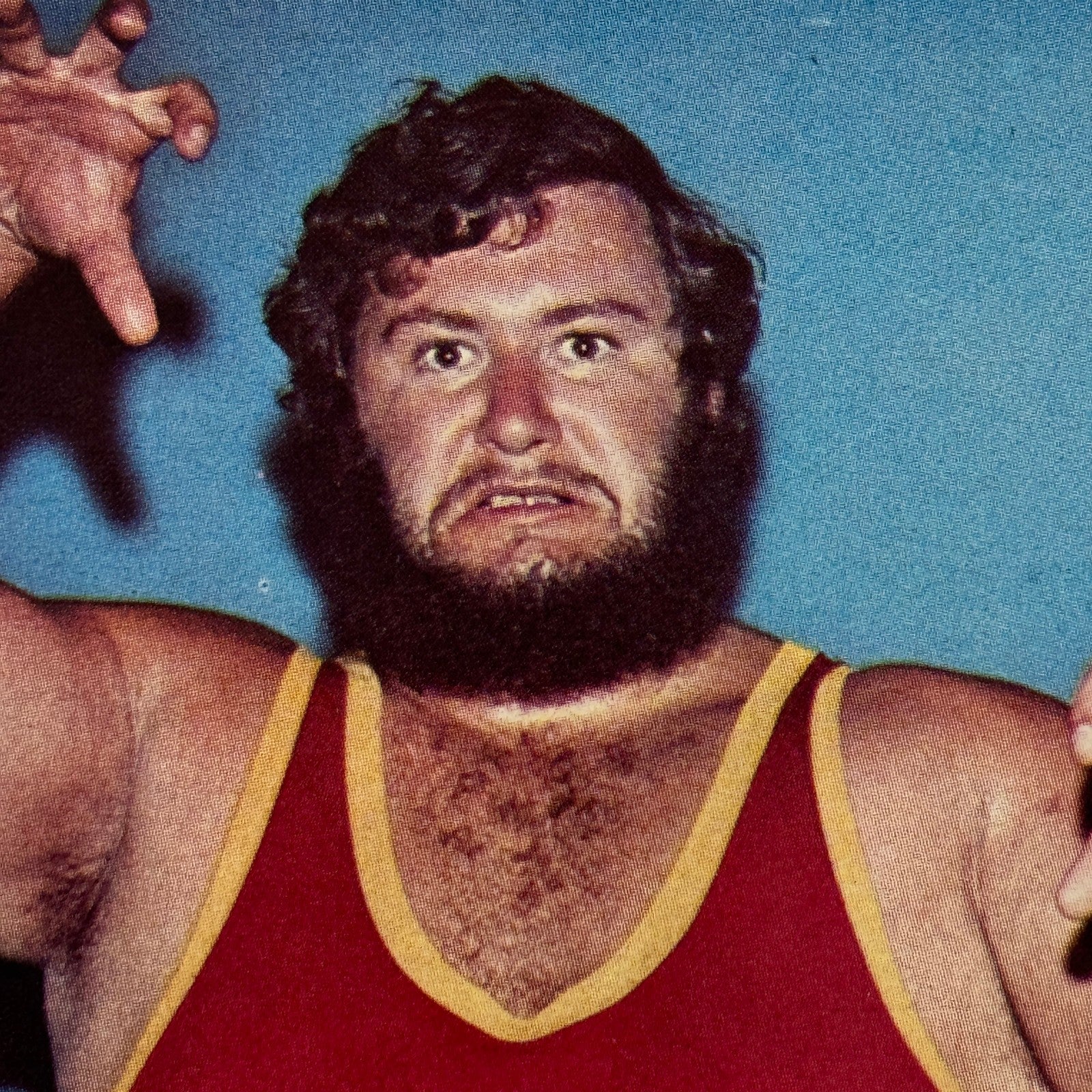 Vintage Wrestling Print Insert Gilles the Fish Poisson Quebec French 1973