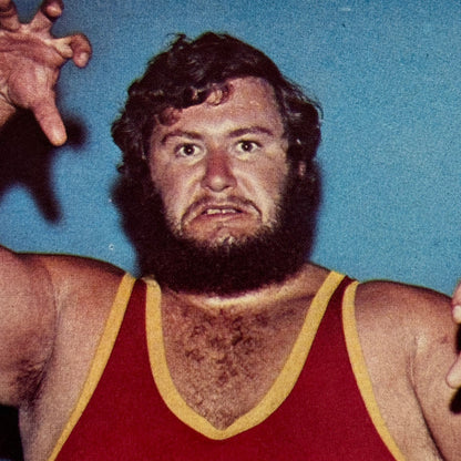 Vintage Wrestling Print Insert Gilles the Fish Poisson Quebec French 1973