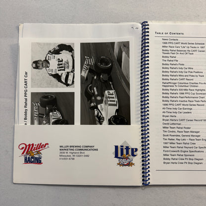 1997 CART Racing Bobby Rahal Miller Racing Press Kit Media Guide Bryan Herta +
