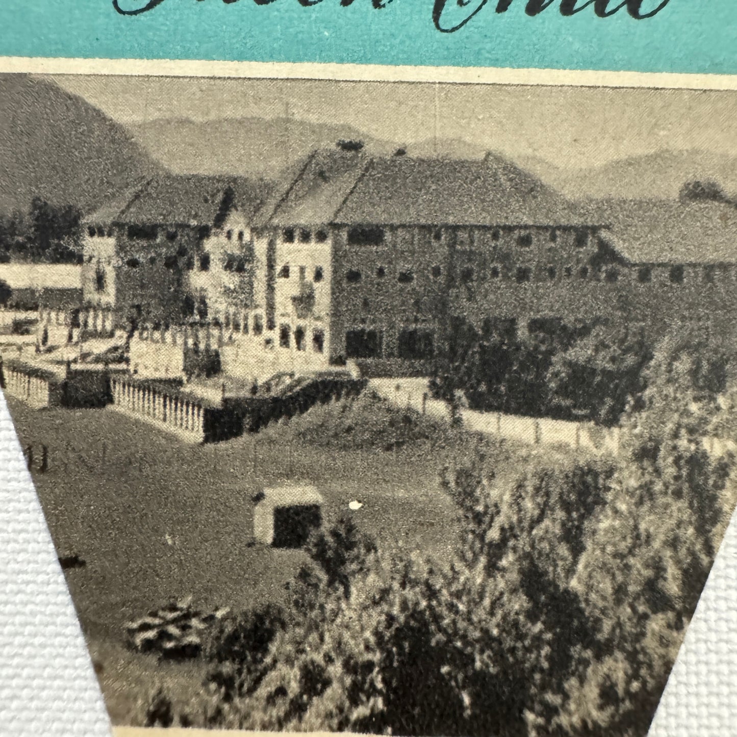 Vintage Travel Luggage Label Hotel Pucon Chile Chilean