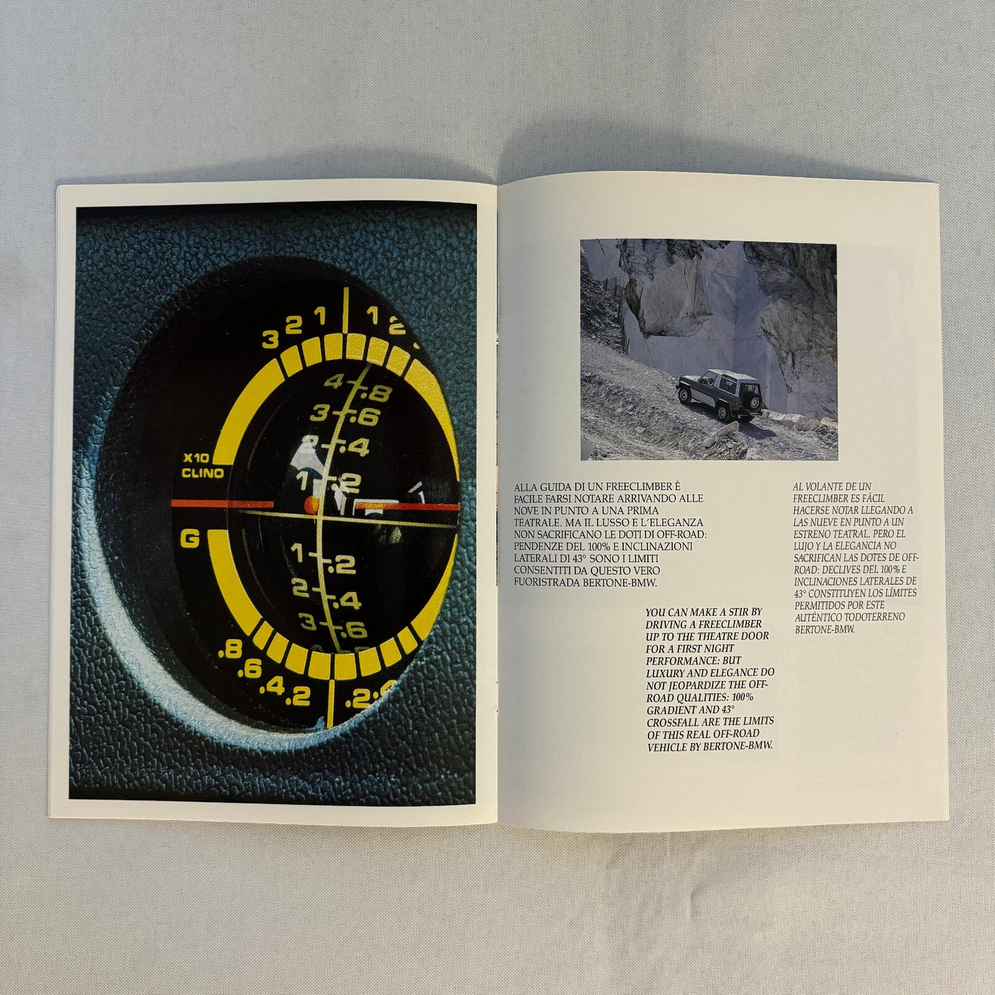 1991 Bertone Freeclimber SUV Sales Brochure BMW Engine Bertone Free Climber