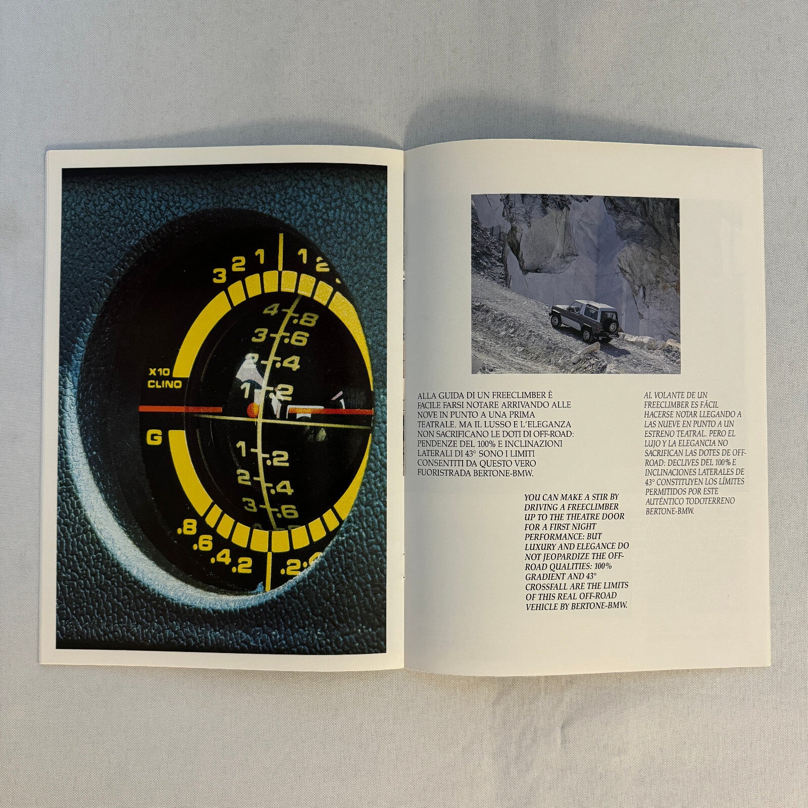1991 Bertone Freeclimber SUV Sales Brochure BMW Engine Bertone Free Climber