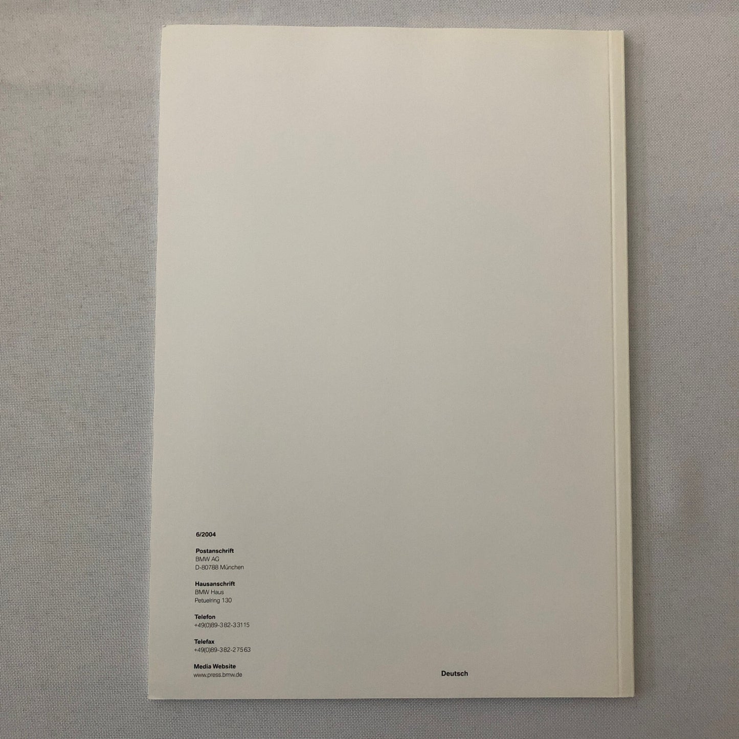 2004 BMW 24 Hour Rennen Nurburgring Race Racing Press Kit Brochure GERMAN 