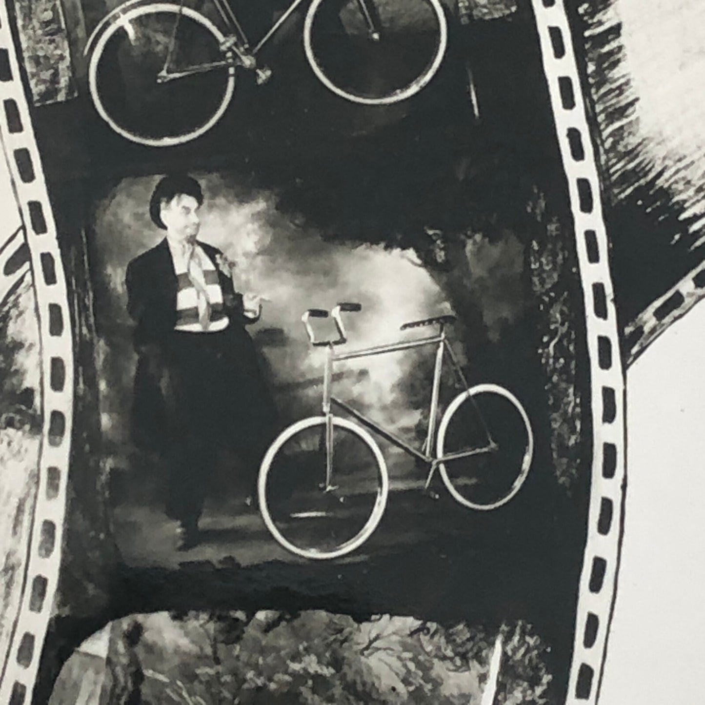 Circus Clown Bicycle Act Photo Photograph Vintage Dick Avan