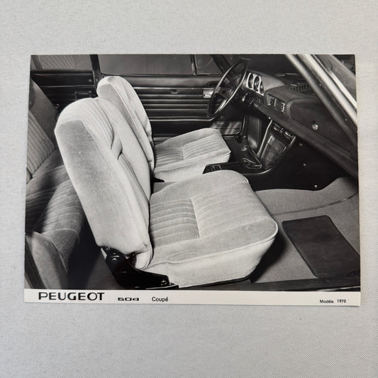 1970 Peugeot 504 Coupe Factory Press Photo Photograph Vintage
