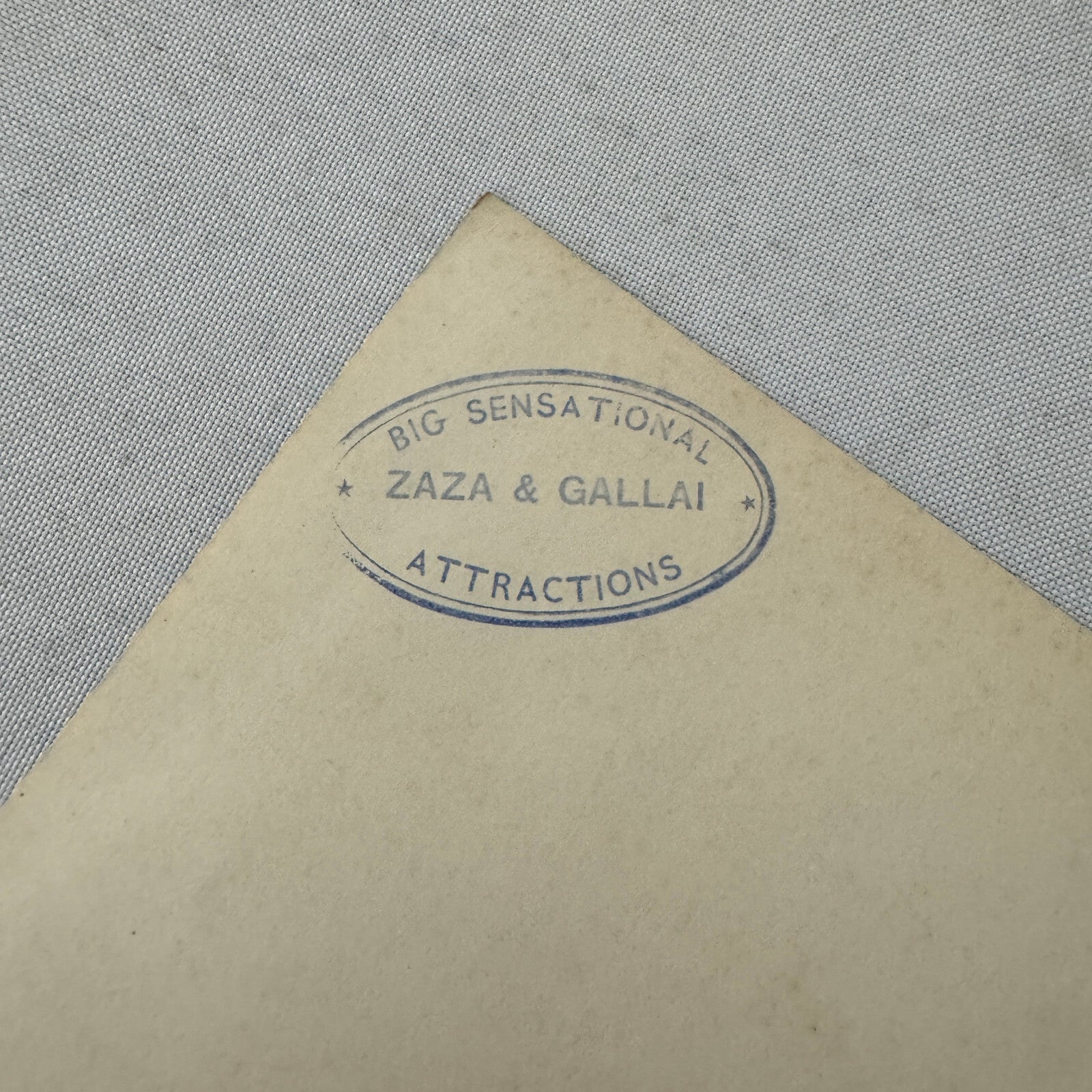 Vintage Circus Acrobat Balancing Act Photo Photograph Zaza and Gallai