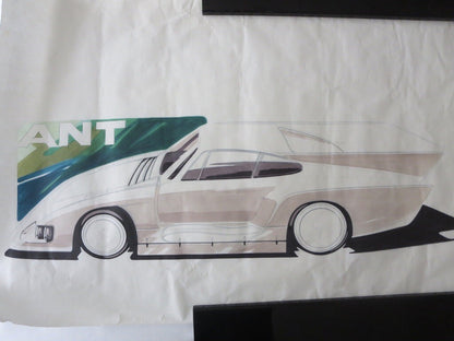 Porsche 935 Kremer Racing Design Sketch Drawing Art NOTTRODT Vintage 1970s