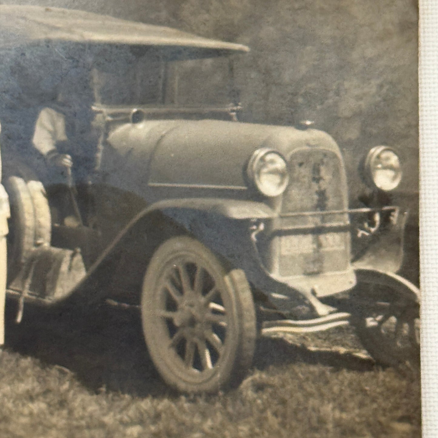 Vintage Photograph Photo Women with Antique Car Early Automobile