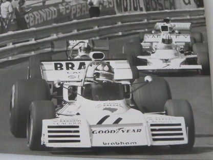 Vintage 1973 Monaco Grand Prix Photograph Photo - Denny Hulme Fittipaldi + 