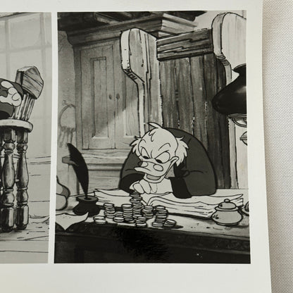 Walt Disney Vintage Press Photo Photograph Mickey Mouse and Scrooge McDuck Duck
