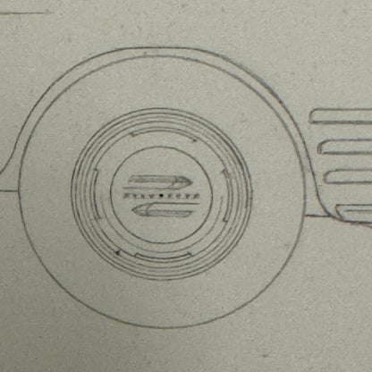 1942 Chevrolet Fleetline Aerosedan Illustration Art Drawing Hand Drawn