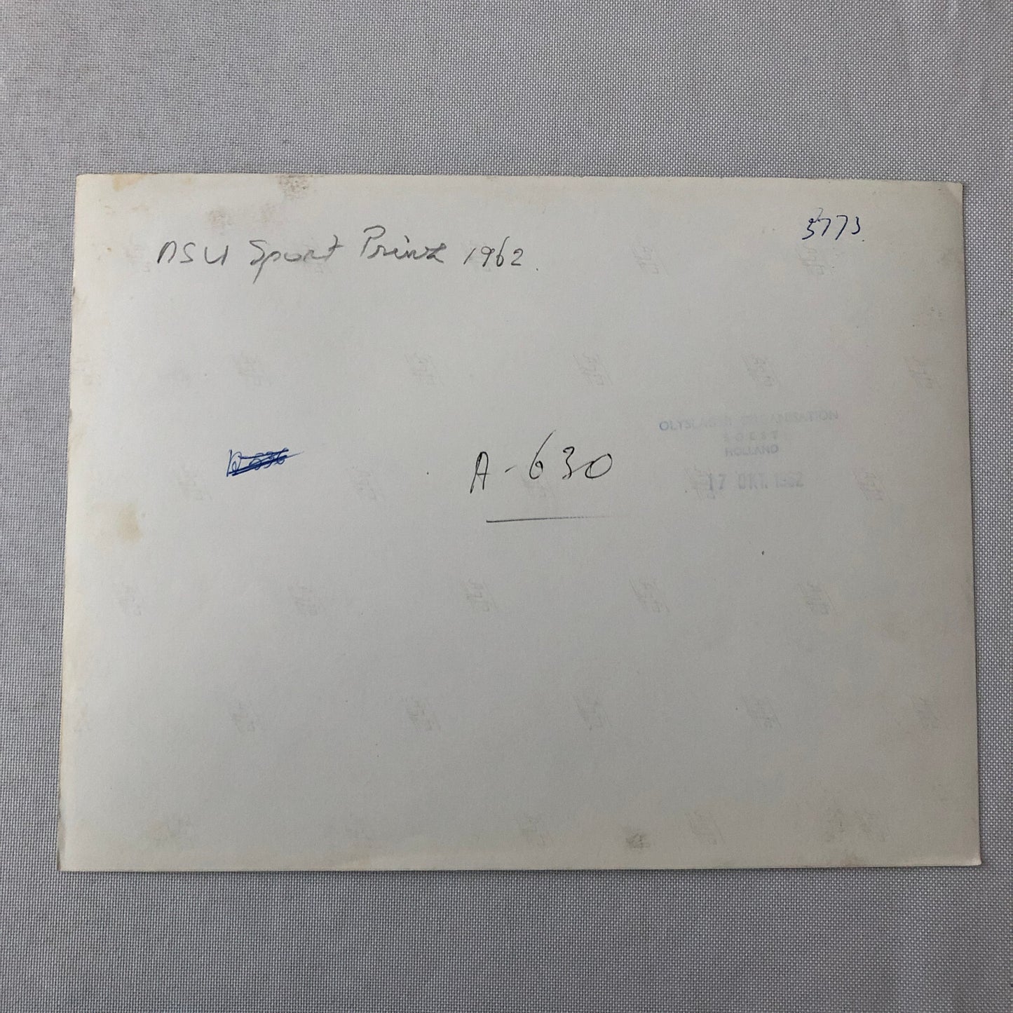 1962 NSU Sport Prinz Car Automobile Photo Photograph Print