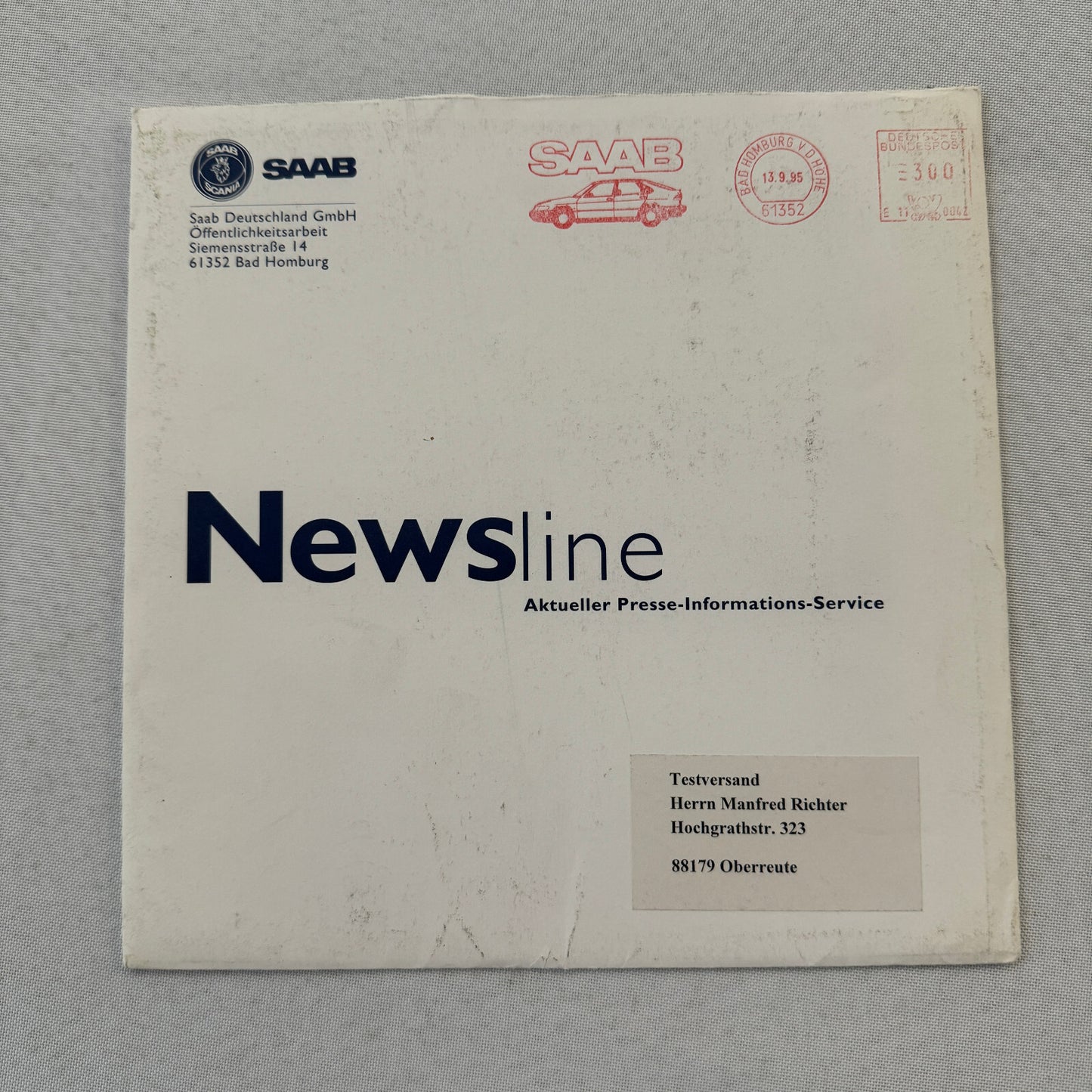 1996 Saab Factory Press Kit Photos Saab 900 Saab 9000 German Text