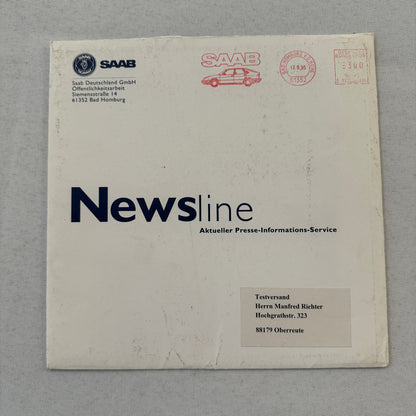 1996 Saab Factory Press Kit Photos Saab 900 Saab 9000 German Text
