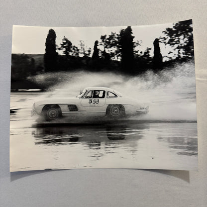 Vintage Mercedes Benz 300SL Gullwing Racing Photo Photograph Pomona 1960