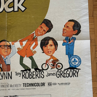 Vintage Disney Movie Poster $1,000,000 Duck Walt Disney Film Million Dollar Duck