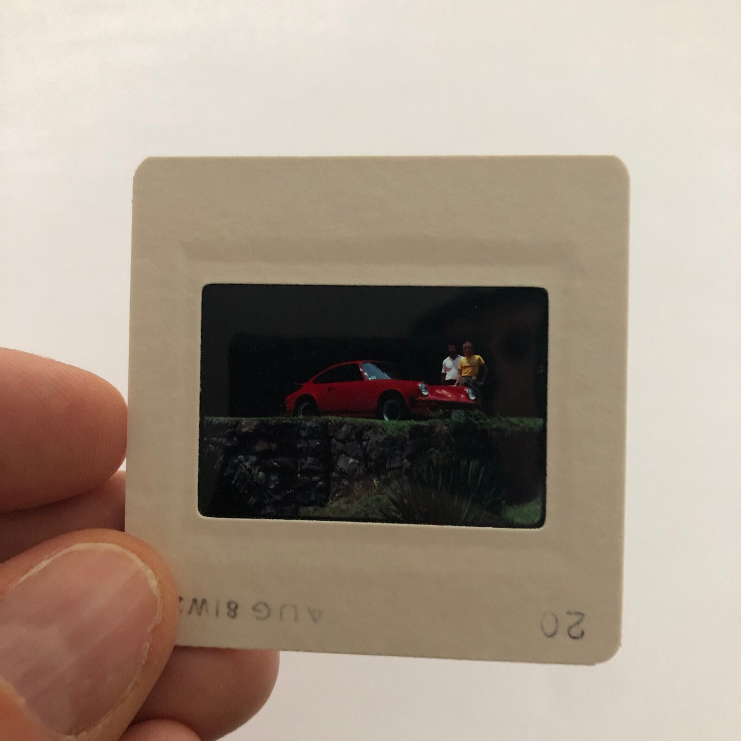 Porsche 911 Car 35mm Photo Slide Vintage 1981