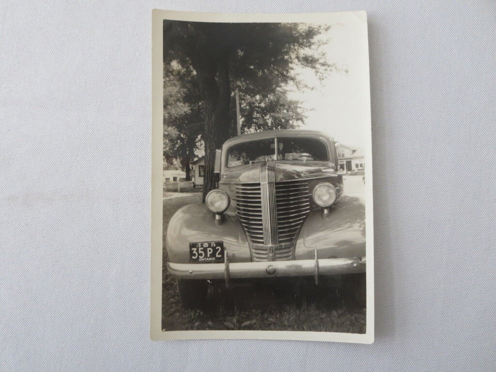 Vintage Car Photograph with 1939 License Plate 1938 Pontiac ?