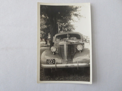 Vintage Car Photograph with 1939 License Plate 1938 Pontiac ?