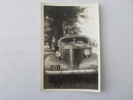 Vintage Car Photograph with 1939 License Plate 1938 Pontiac ?