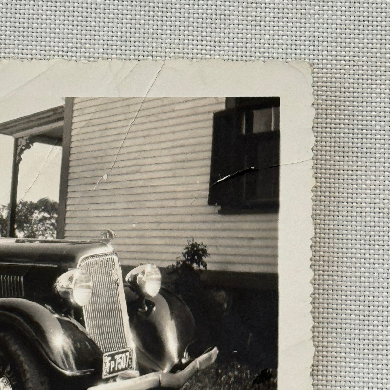 Vintage Car Automobile Snapshot Photo Photograph Woman with Car DS24 Quebec