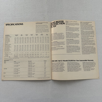1980 AMC Car Sales Brochure Catalog AMC Spirit AMX Concord Pacer Eagle 4WD