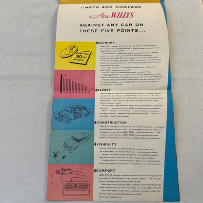 1954 Aero willys Car Sales Brochure Catalog Advertising Lark Eagle Ace