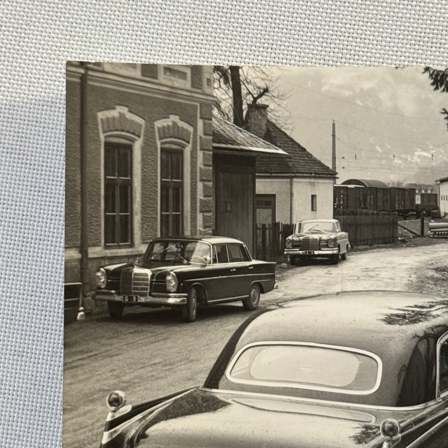 Cars on Street Mercedes Benz Porsche 356 Imperial Photo Photograph