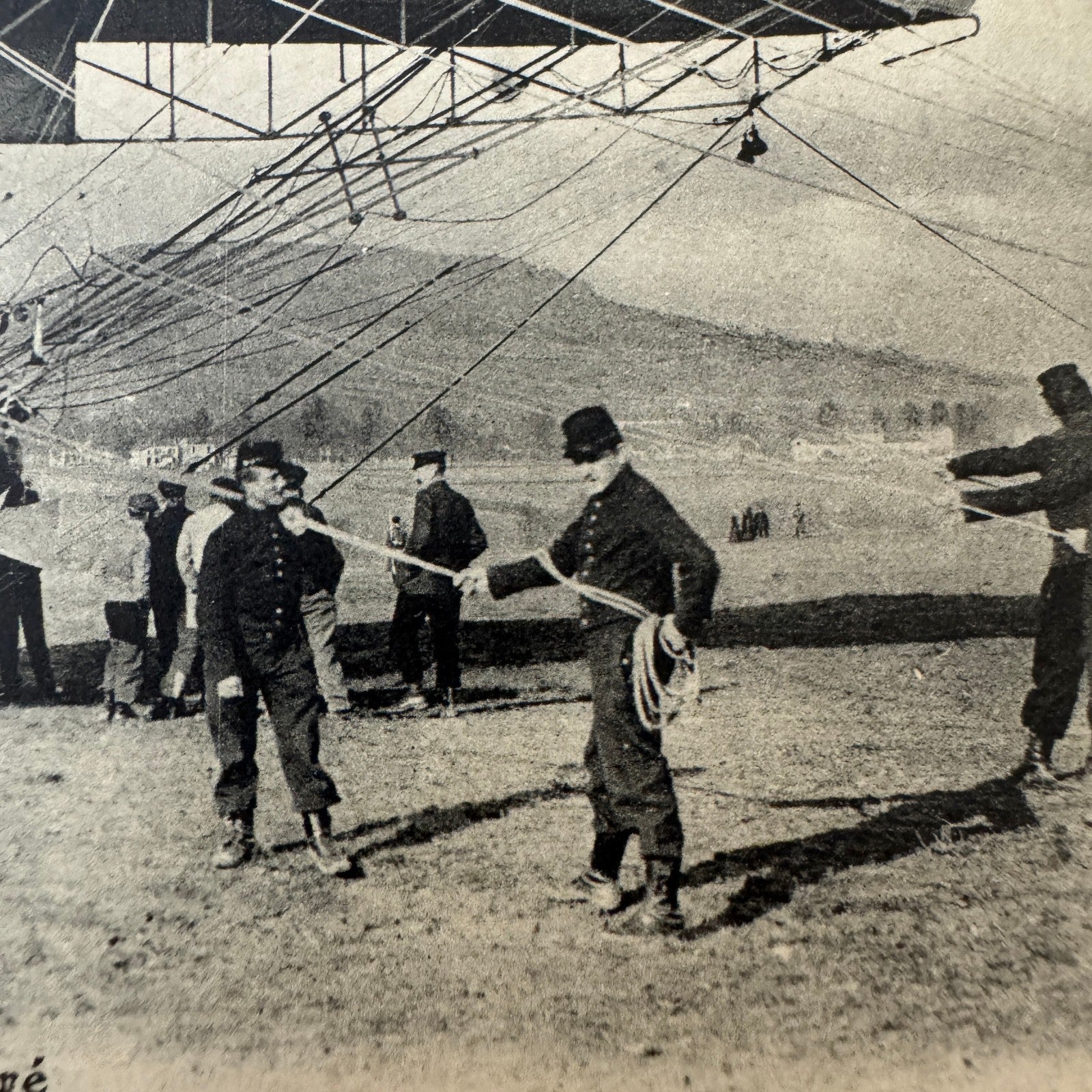 Vintage Zeppelin Airship Dirigible Postcard Post Card French Le Lebaudy