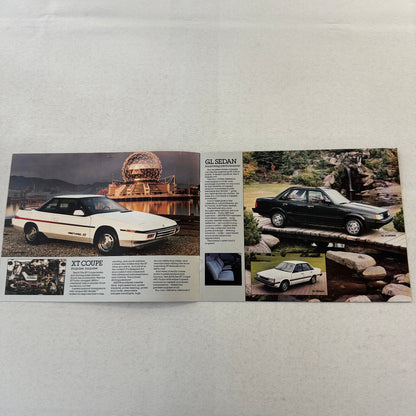 1986 Subaru Car Sales Brochure Catalog Advertising GL Sedan Wagon XT Coupe