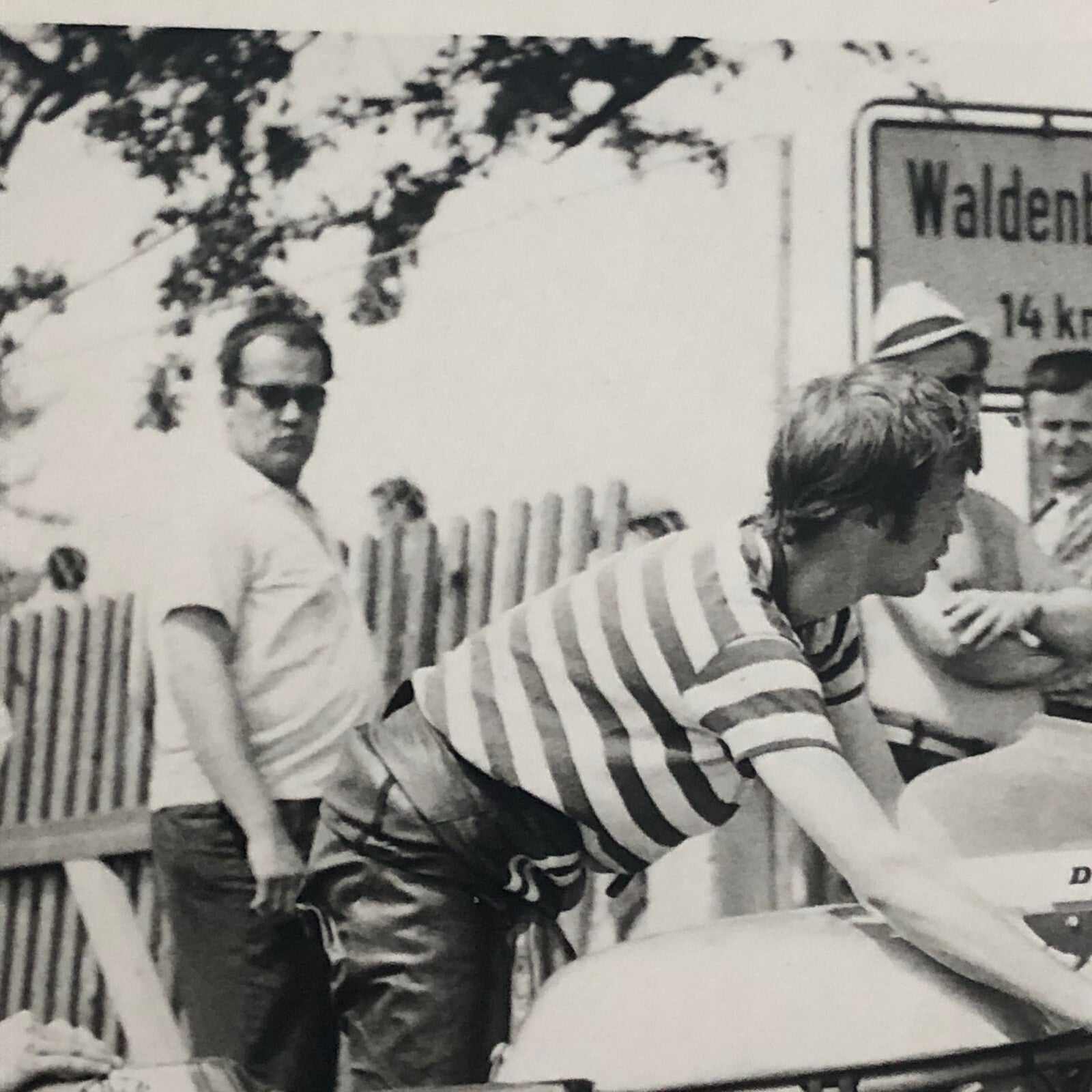 Vintage Motorcycle Racing Photo photograph Rider Theo Bult 1971 Yamsel Bike