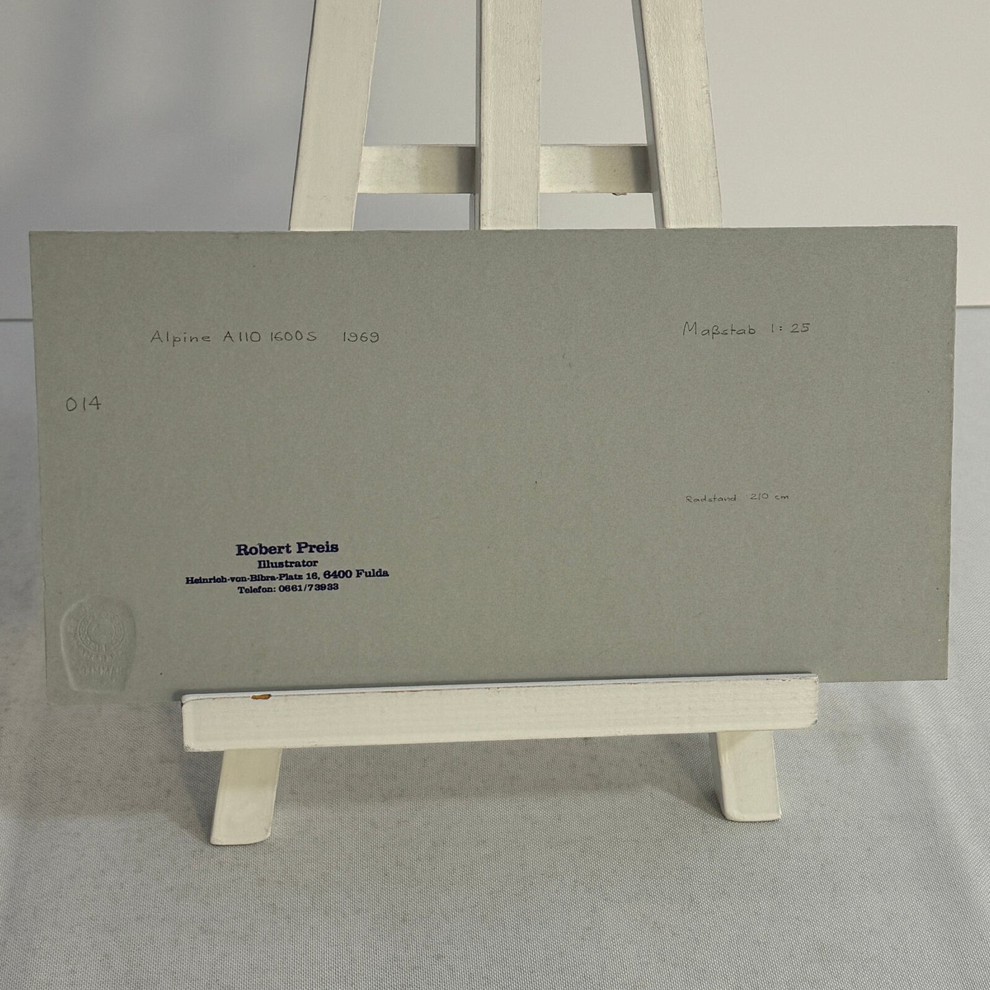 1969 Renault Alpine A110 1600S Car Illustration Art Drawing Hand Drawn Vintage