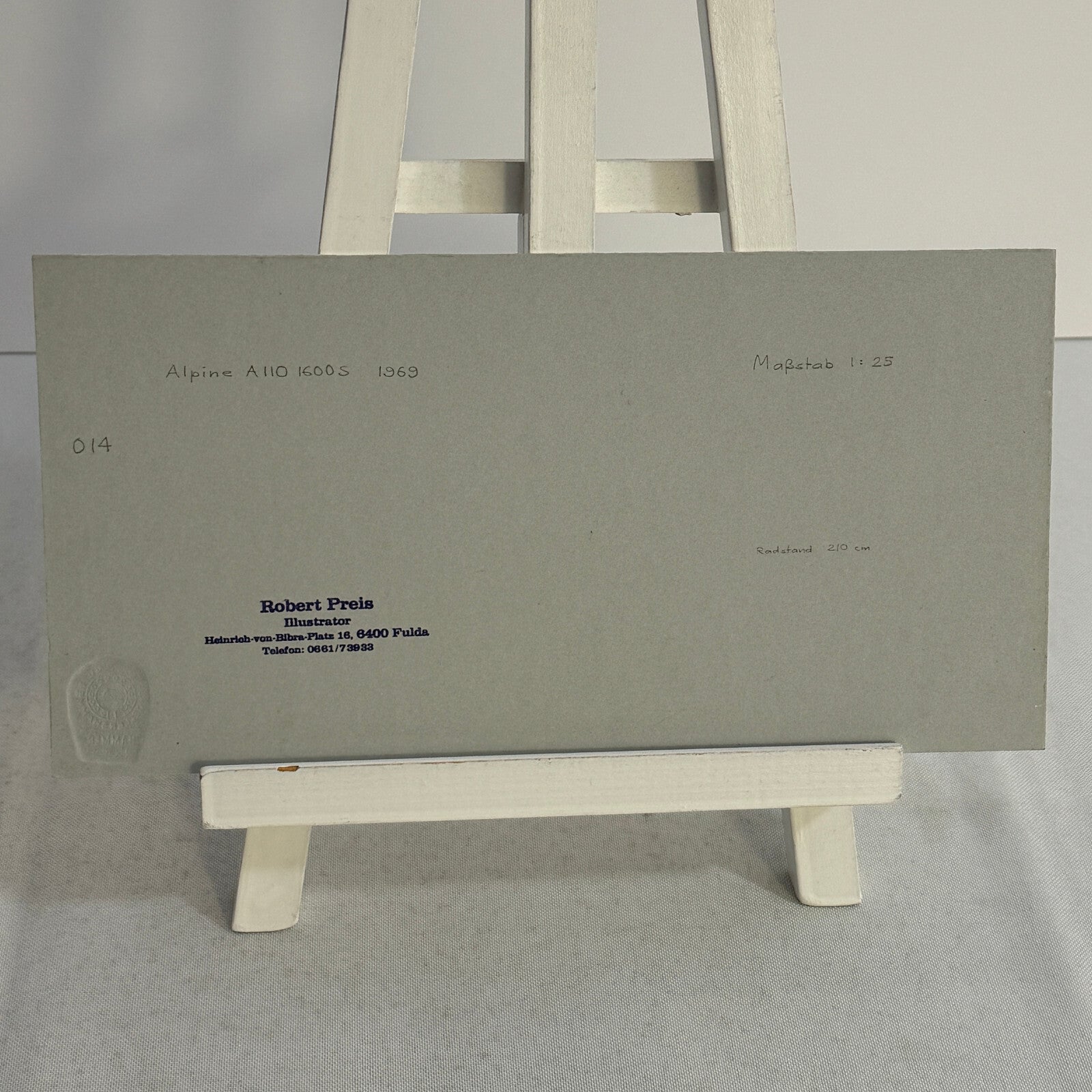 1969 Renault Alpine A110 1600S Car Illustration Art Drawing Hand Drawn Vintage