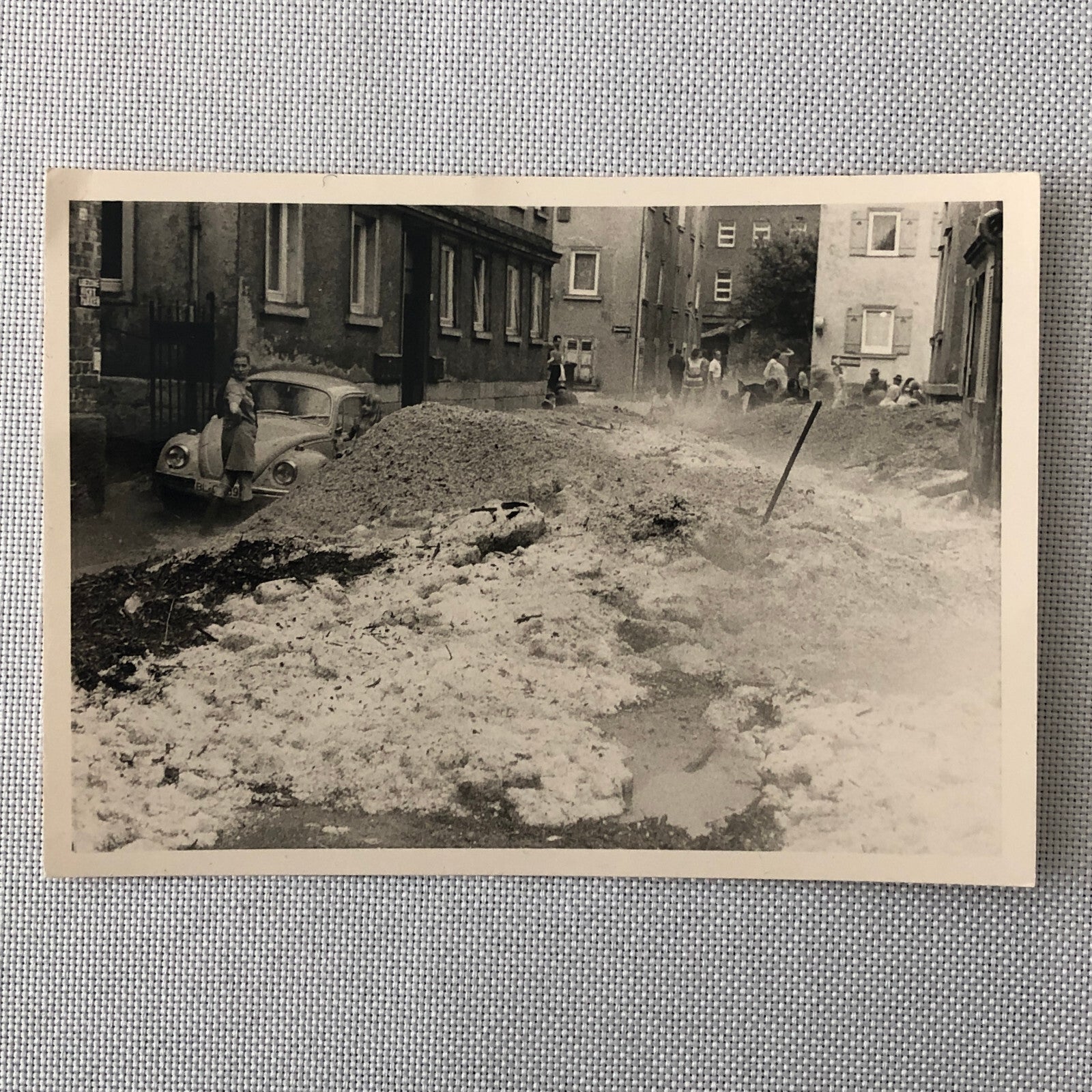 Vintage Disaster Photo Snow Storm Flood Germany Cars People Lot of 7