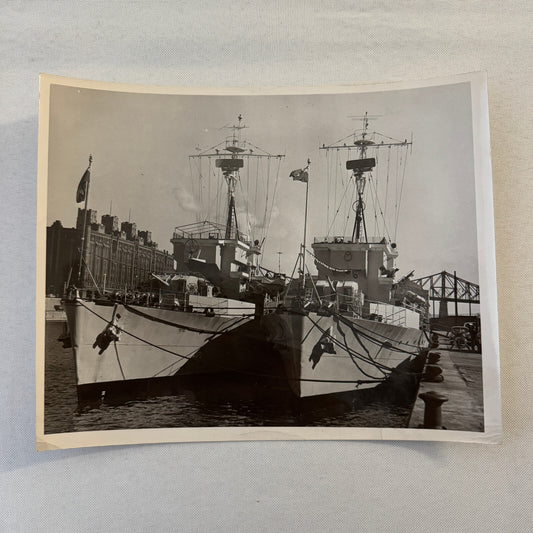 Royal Canadian Navy Ship Photo Photograph HMCS Wallaceburg HMCS Sault Ste Marie