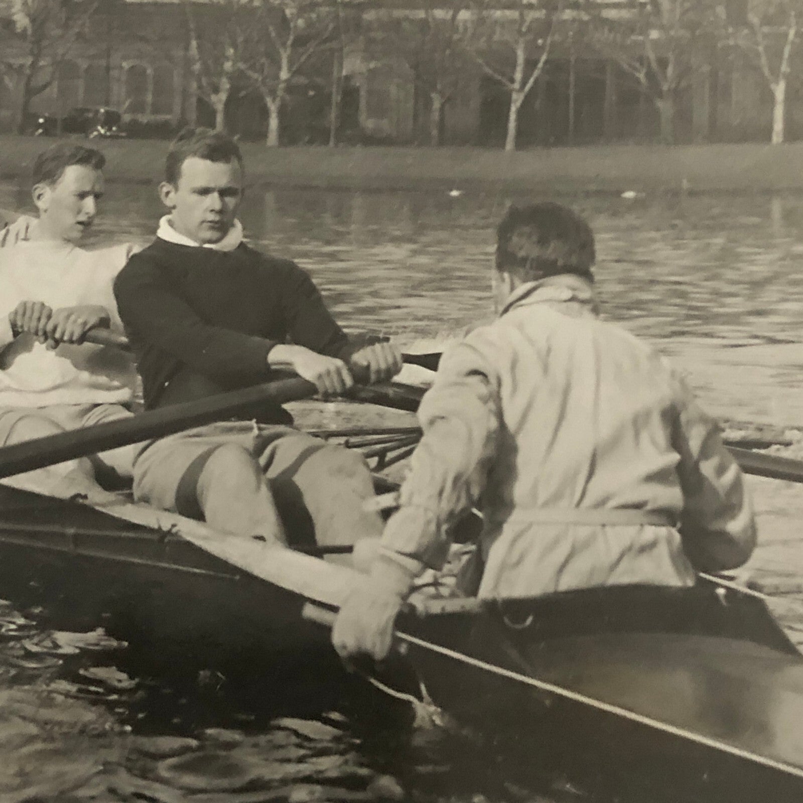 Press Photo Photograph Harvard Rowing Team Underwood and Underwood